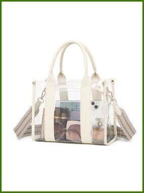 Clear PVC Stadium Approved Tote Crossbody Bag Waterproof